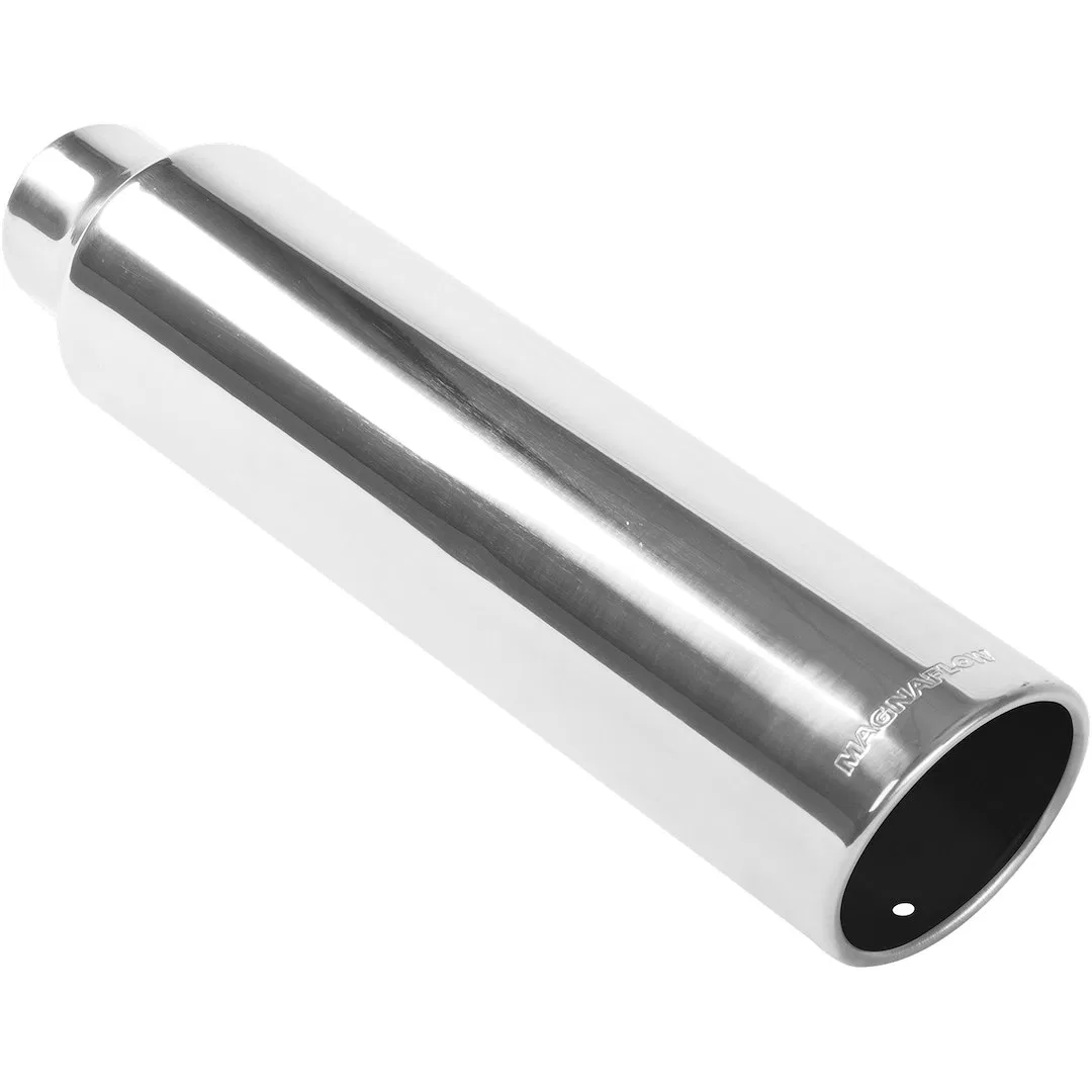 35117 – MAGNAFLOW Exhaust Tail Pipe Tip, 2-1/2 Inch Inside Diameter Inlet 4 Inch Outlet Stainless Steel Round 15 Degr...